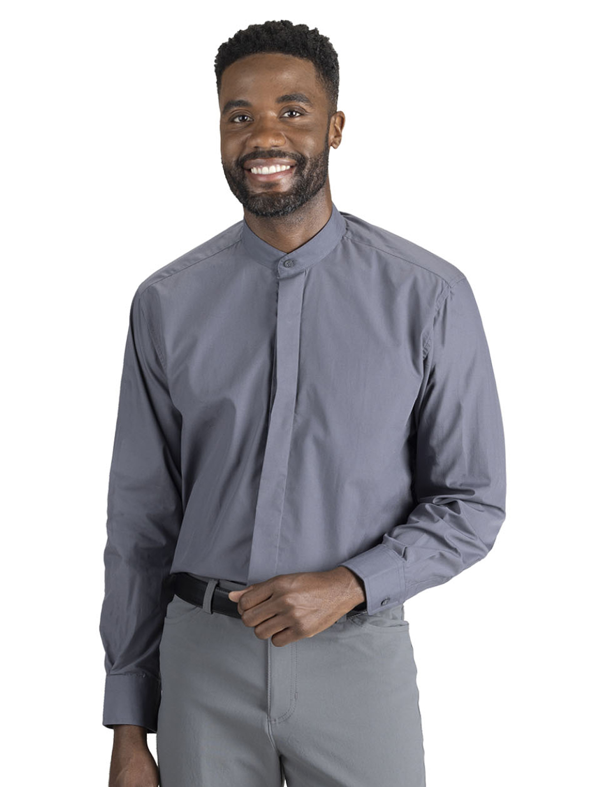 Edwards Shirts & Blouses - Men's Pocketless Banded Collar Shirt 5