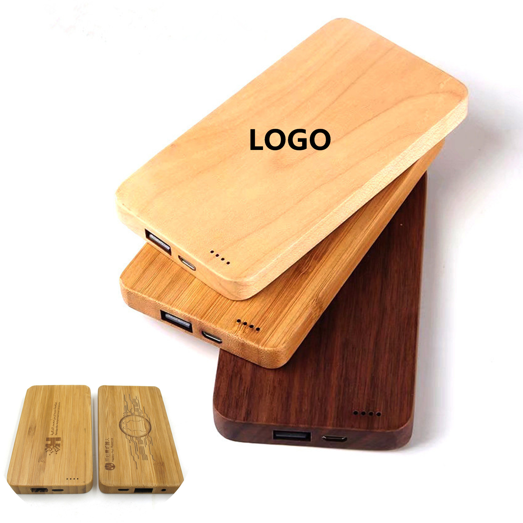 4000 mAh Wooden Power Bank 3