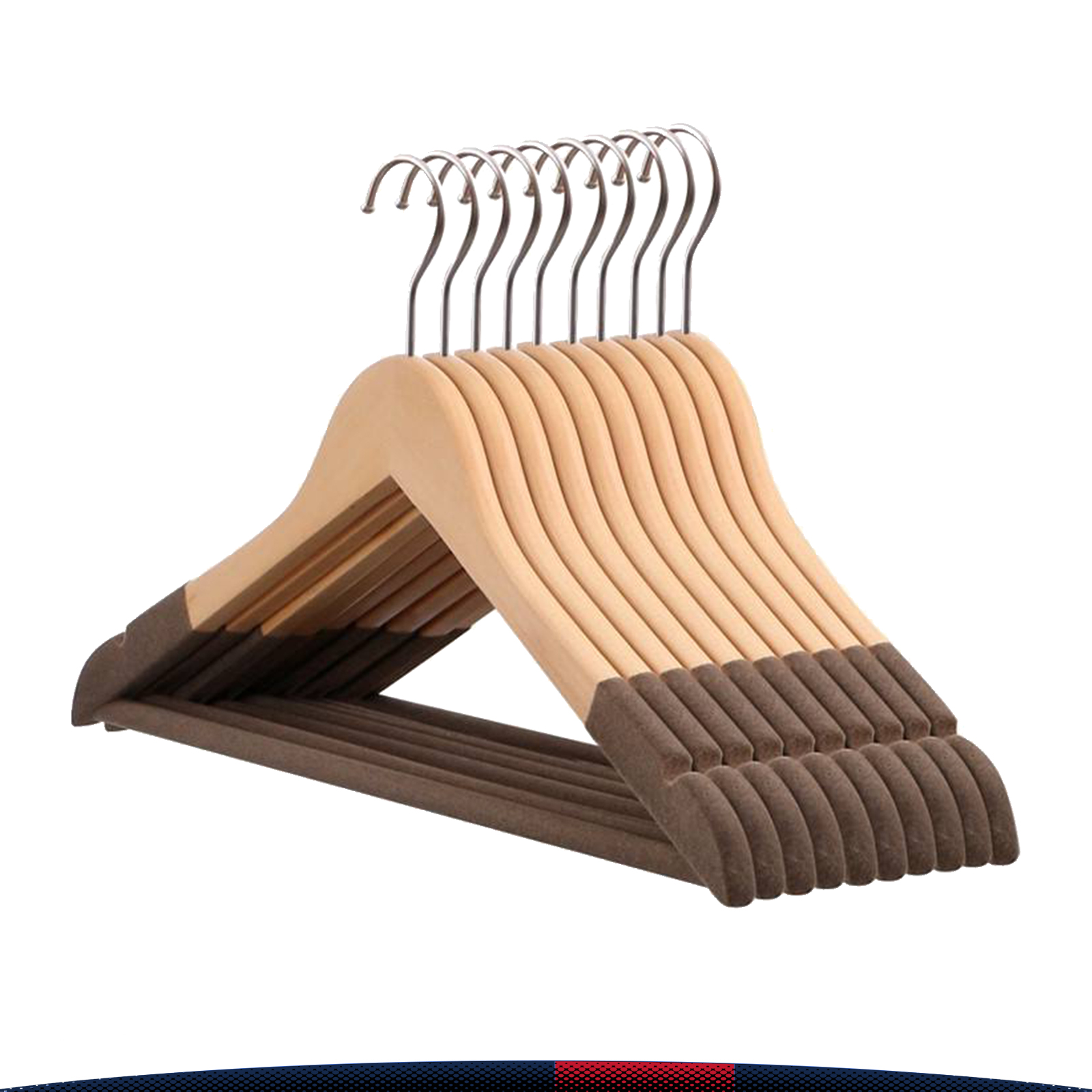 Linop Wooden Velvet Hanger 5