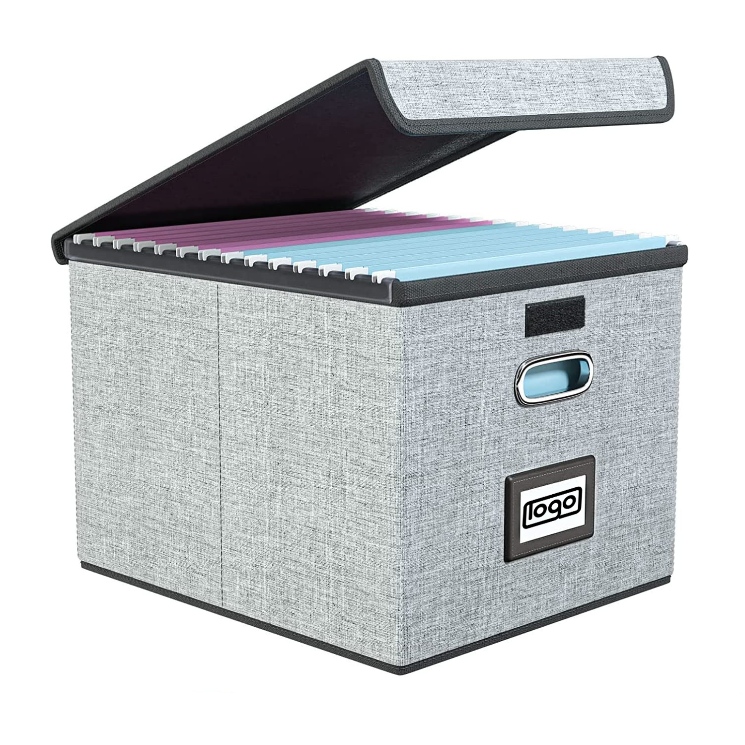 Foldable Large Storage Box for Files with Lid 5