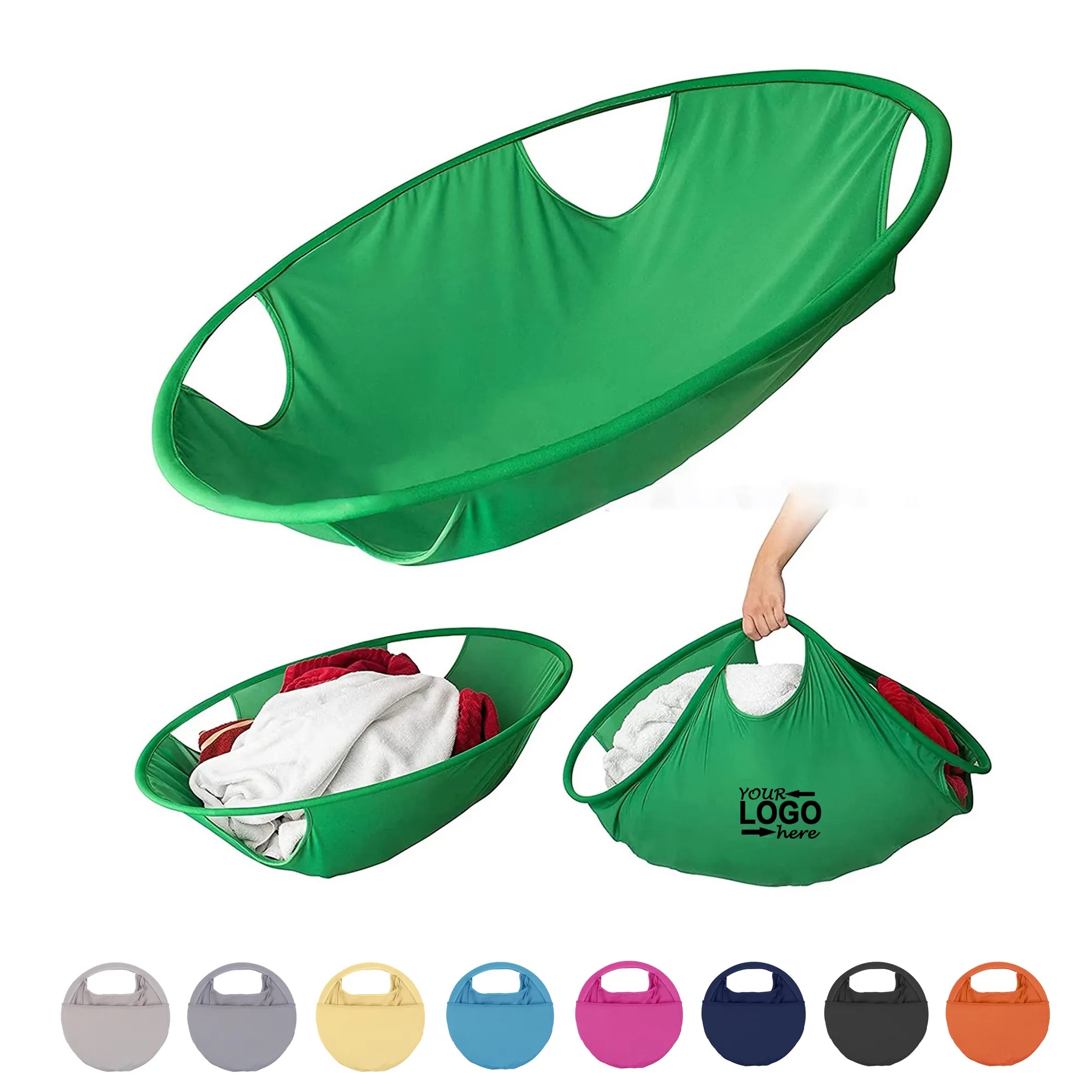 Collapsible Laundry Basket With Side Pocket 2