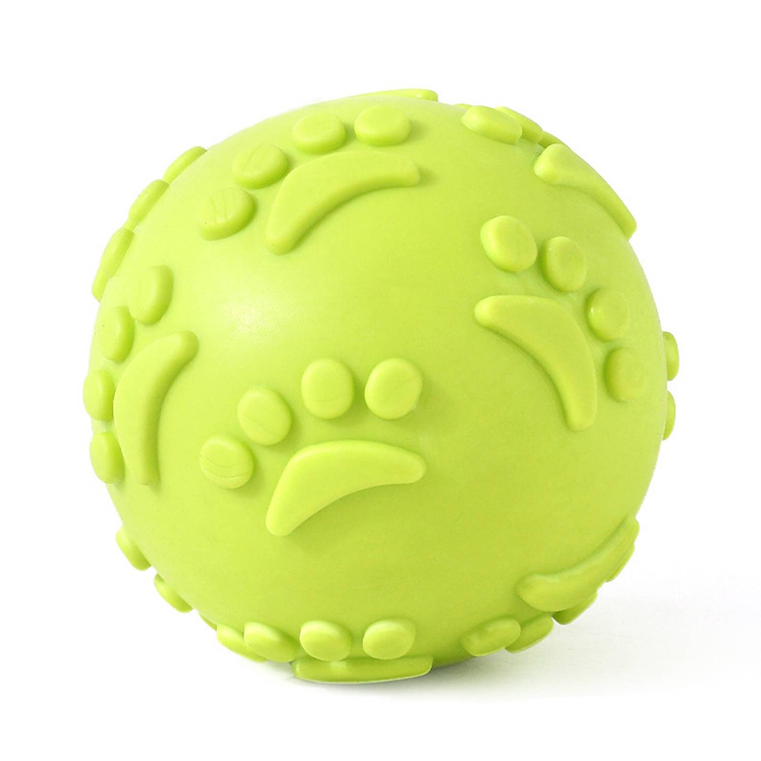 Interactive Dog Chew Ball—Rubber Toy with Footprints Design 6