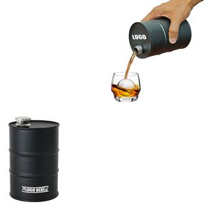 25oz Stainless Steel Barrel Flask With Tightly Sealed Cap, custom water bottle with logo imprint 4