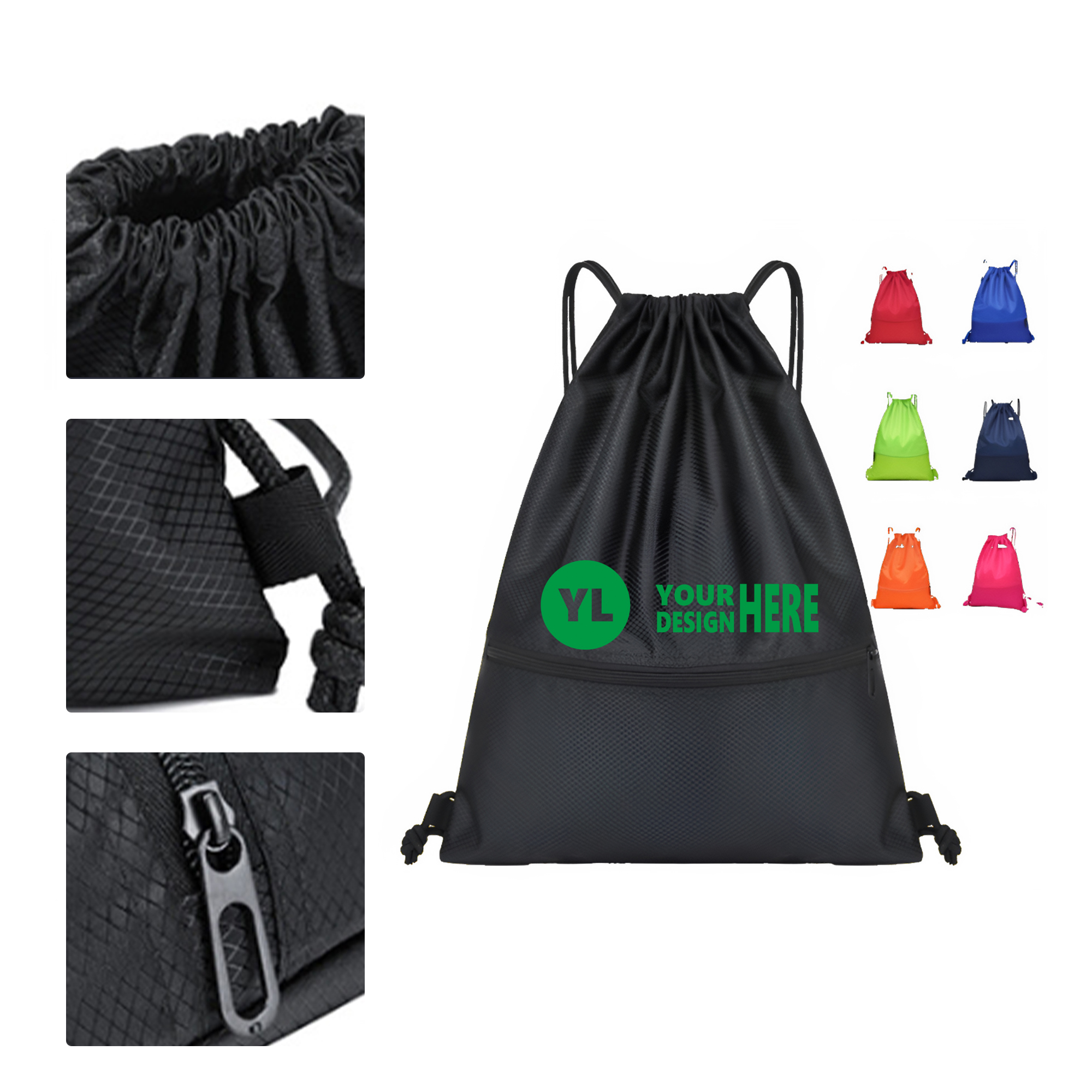 MOQ 50 Drawstring Backpack Simple Design 2