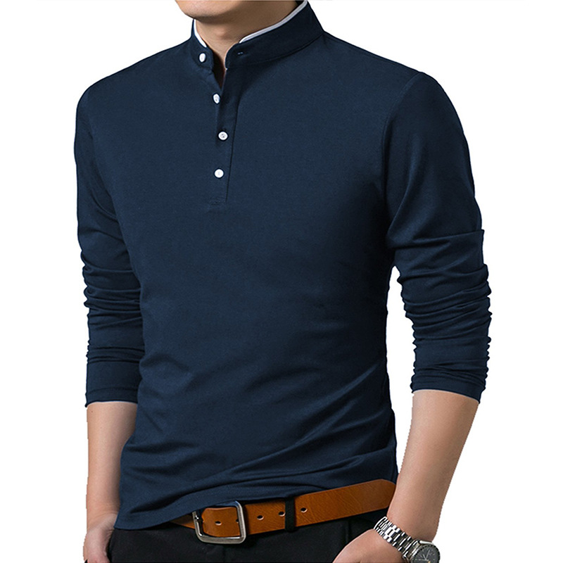 Solid Color Long Sleeve T-shirt 4