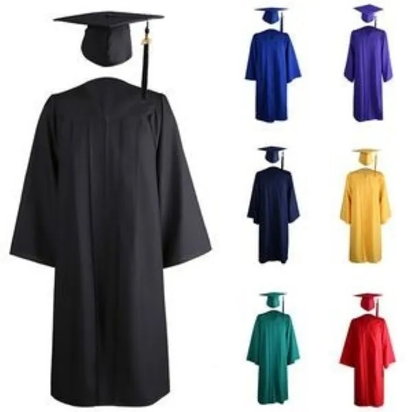 Matte Graduation Gown Cap Tassel Set 11
