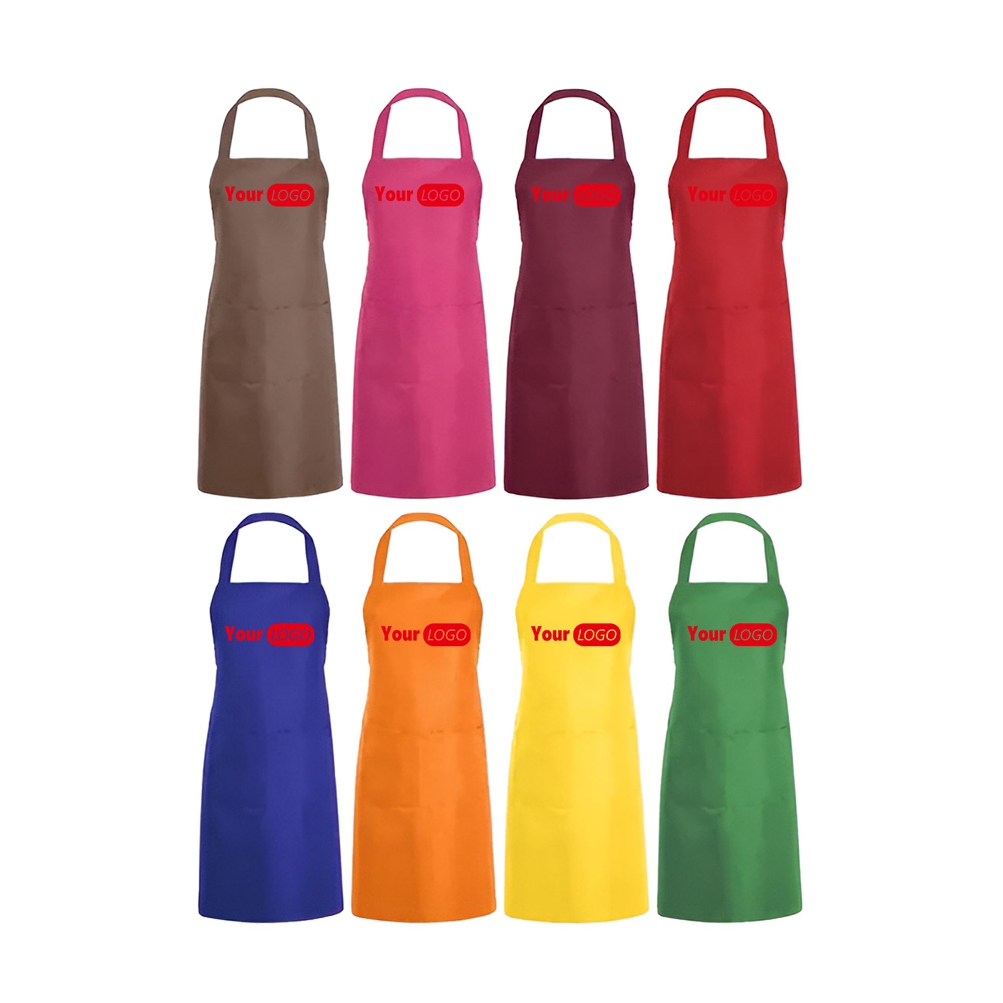 MOQ50 Custom Logo Printed Polyester Kitchen Apron 1