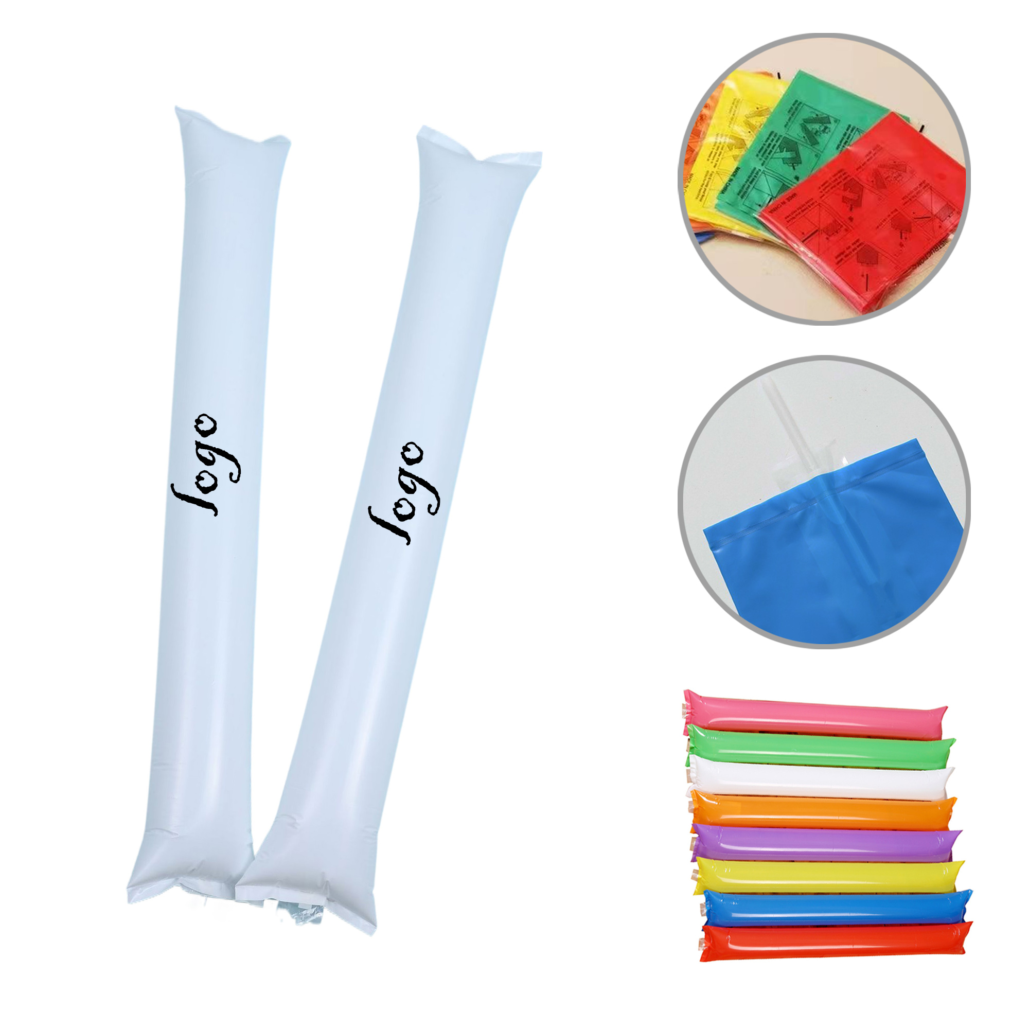 MOQ100 Inflatable Cheer Sticks For Parties 1