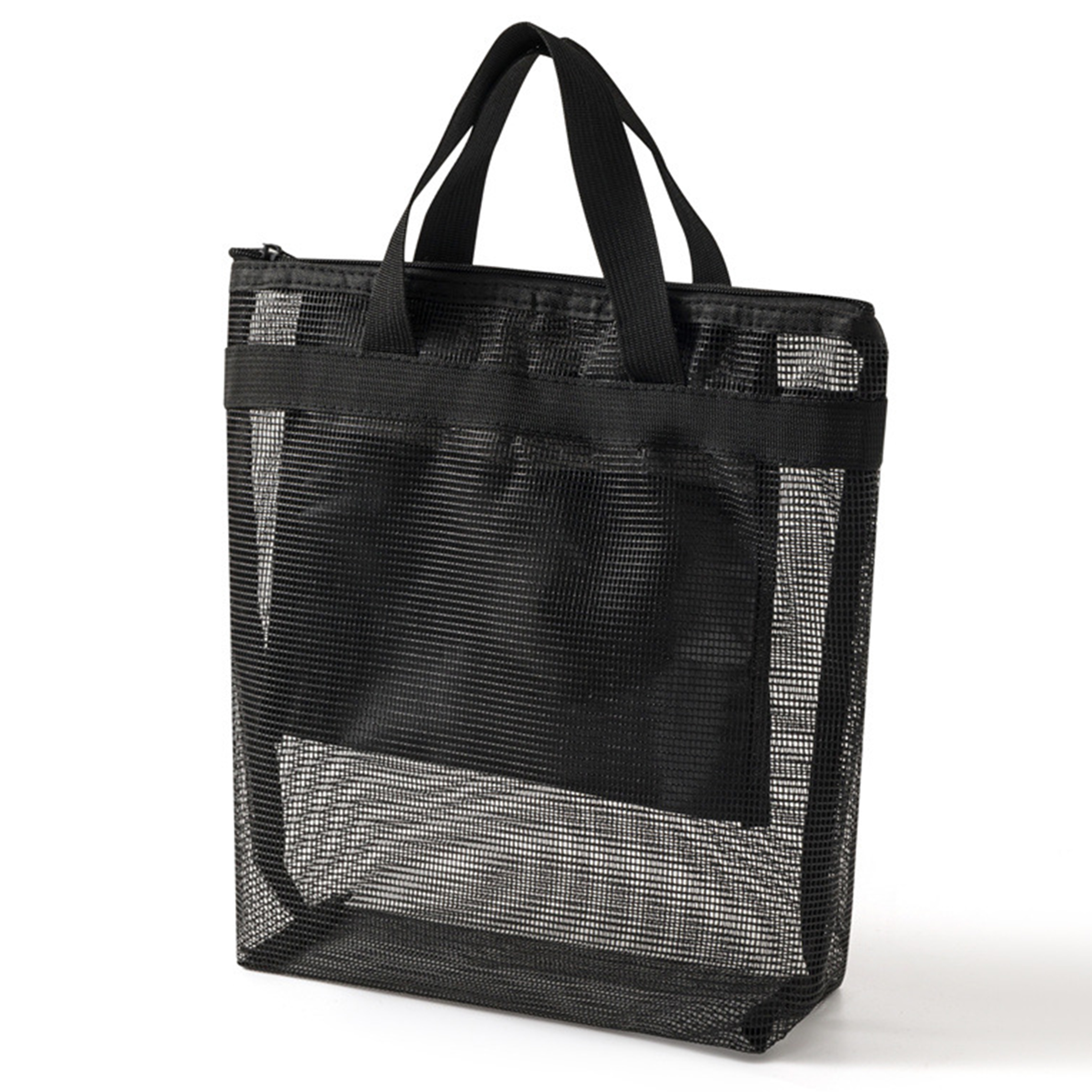 Oxford Portable Grid Beach Tote Bag, custom tote bag with logo imprint 5