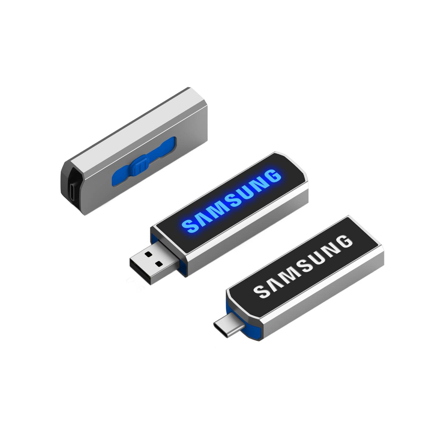 Type-C LED Light Up OTG USB Flash Drive 5