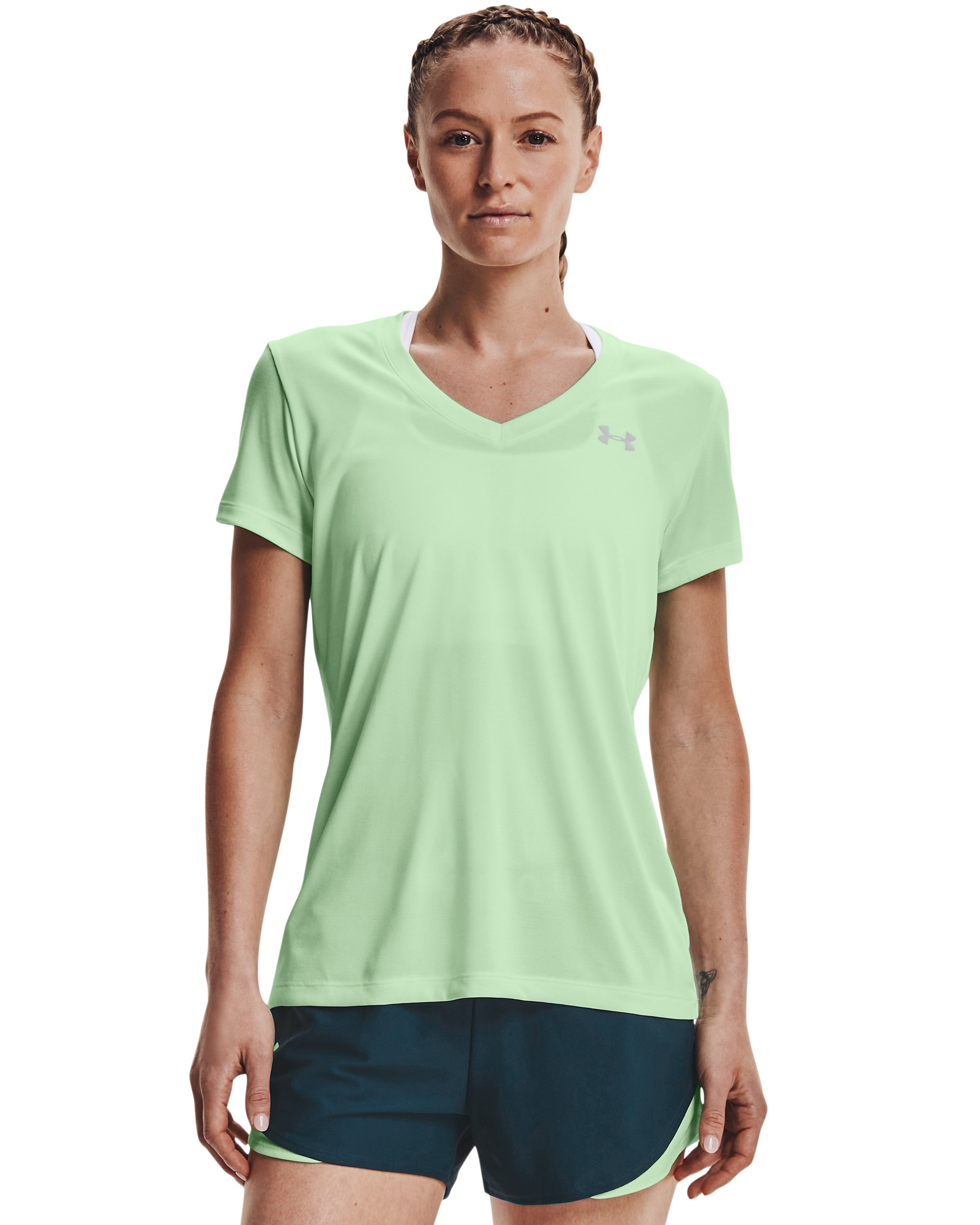 UA Tech Twist Women's V-Neck Short Sleeve 20