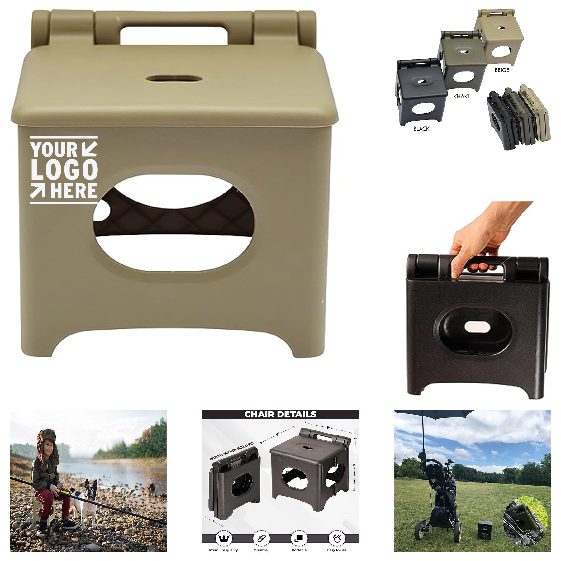 Adults Kids 9inch Small Portable Folding Lightweight Outdoor Chair Mini Camping Stool 1