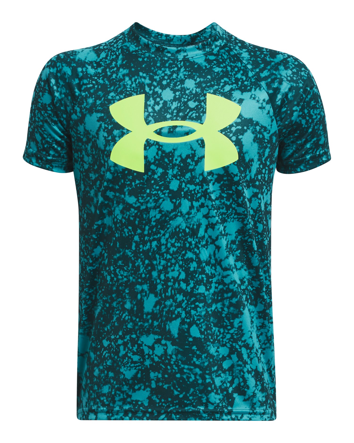 UA Tech Big Logo Printed Boys' Short Sleeve 50