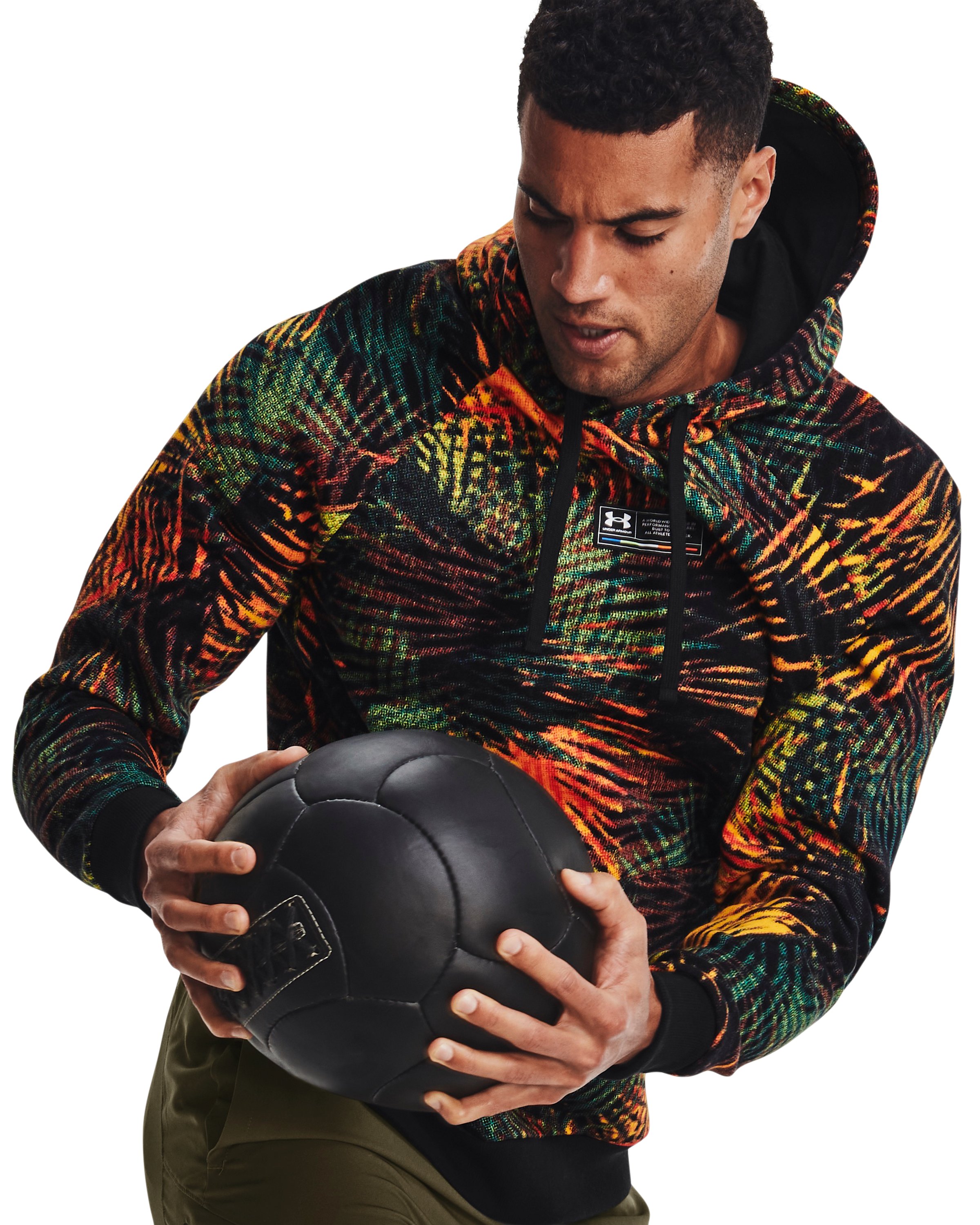 UA Rival Fleece Sport Palm Men's Hoodie 5