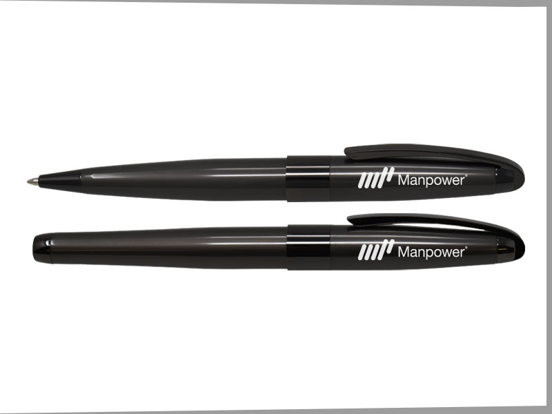 Gunmetal Ballpoint/Rollerball Pen Set