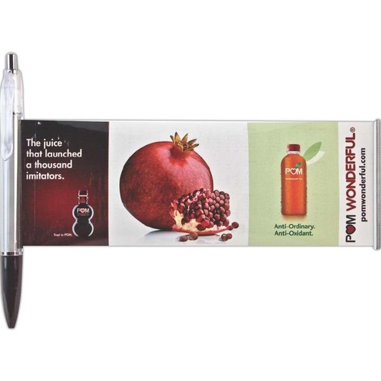 Banner Pen - Transparent Barrel w/ Contrast Plastic Tip 2