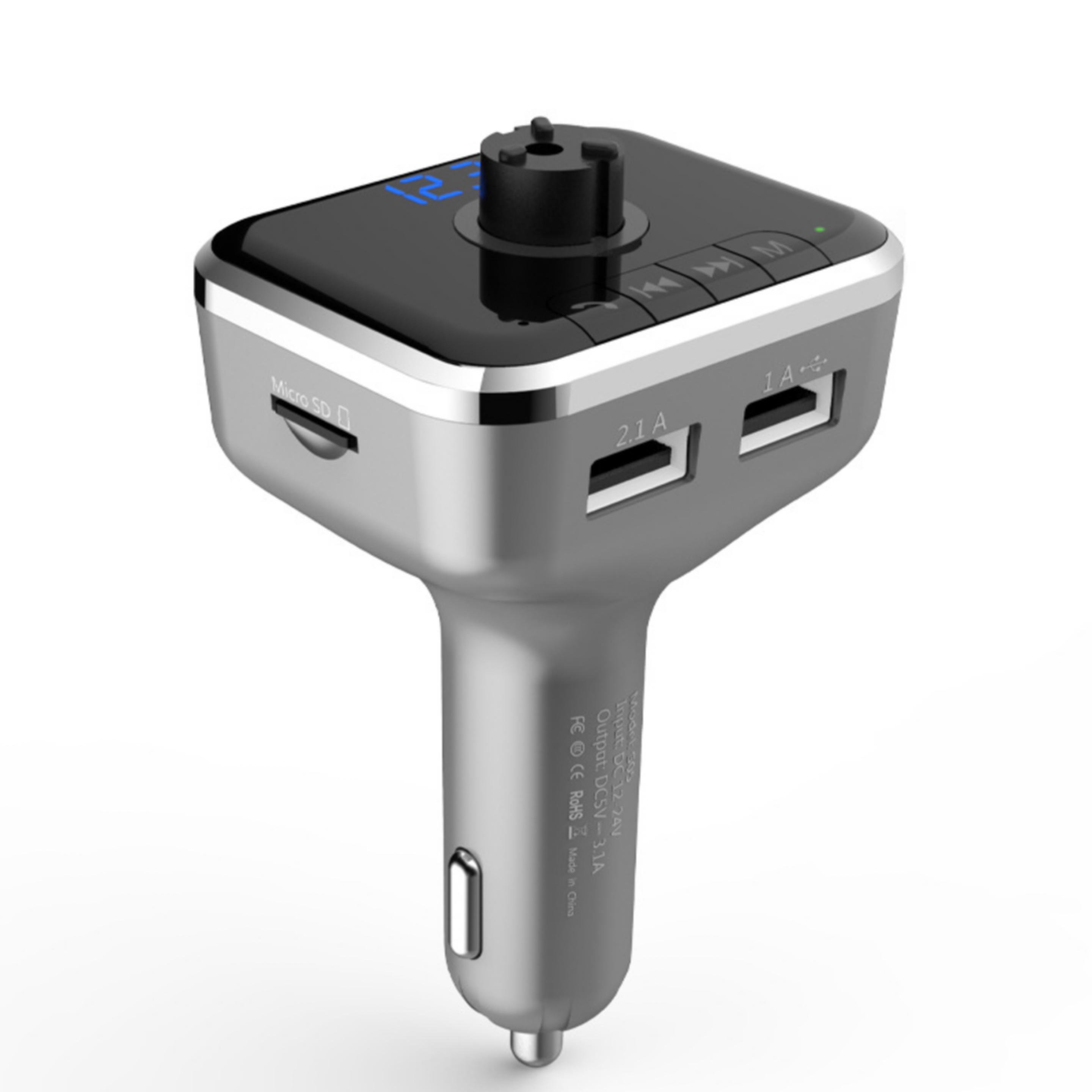 Multifunctional car charger with Bluetooth music player 3