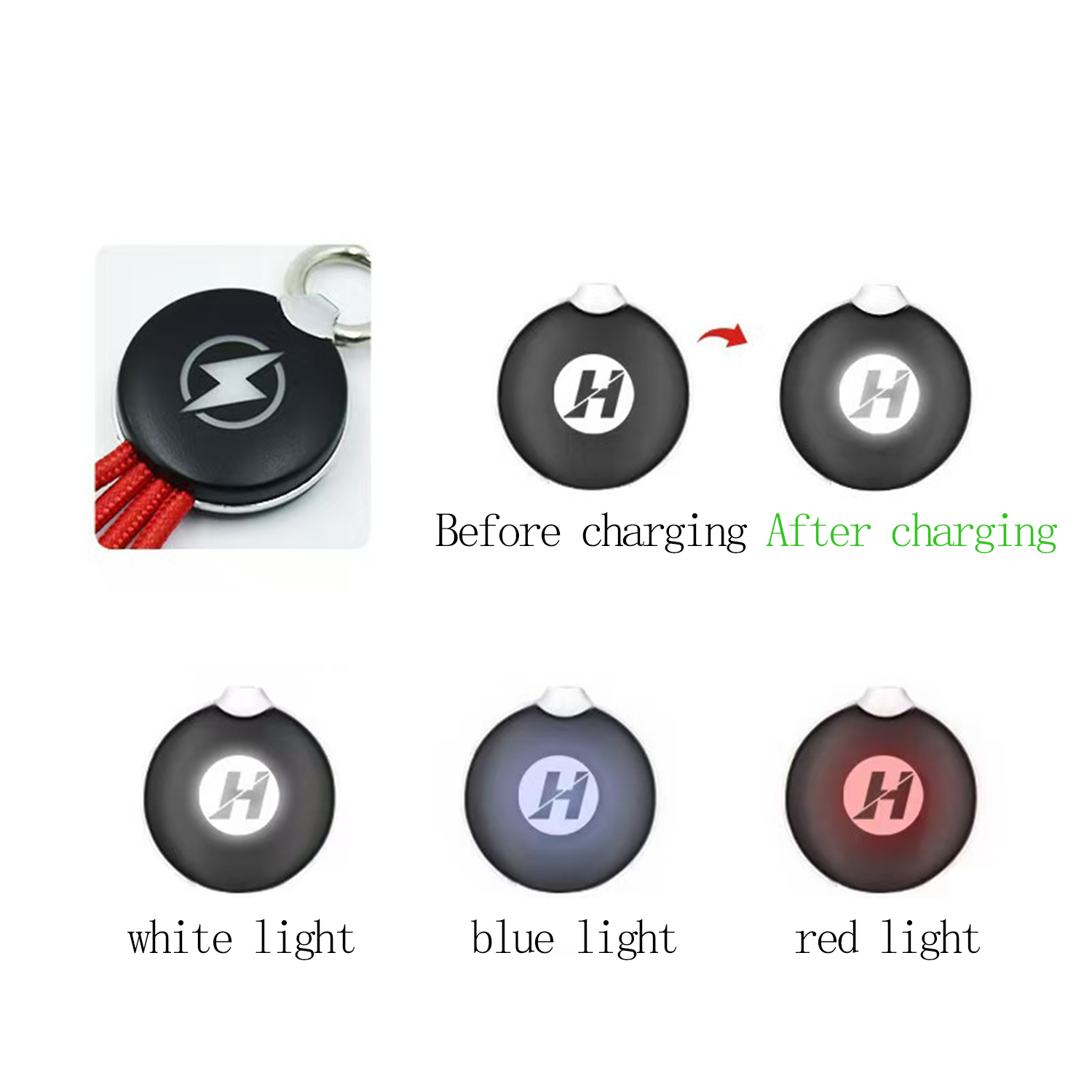 5-in-1 USB LED Charging Keychain 3
