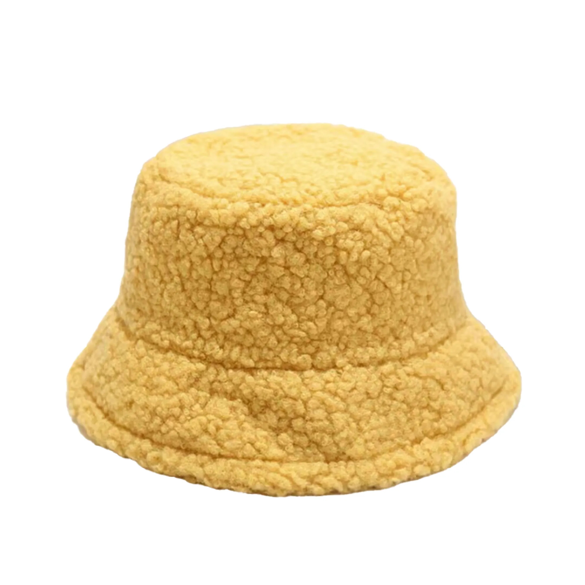 Lamb Wool Furry Bucket Hat Winter Sun Fishmen 8