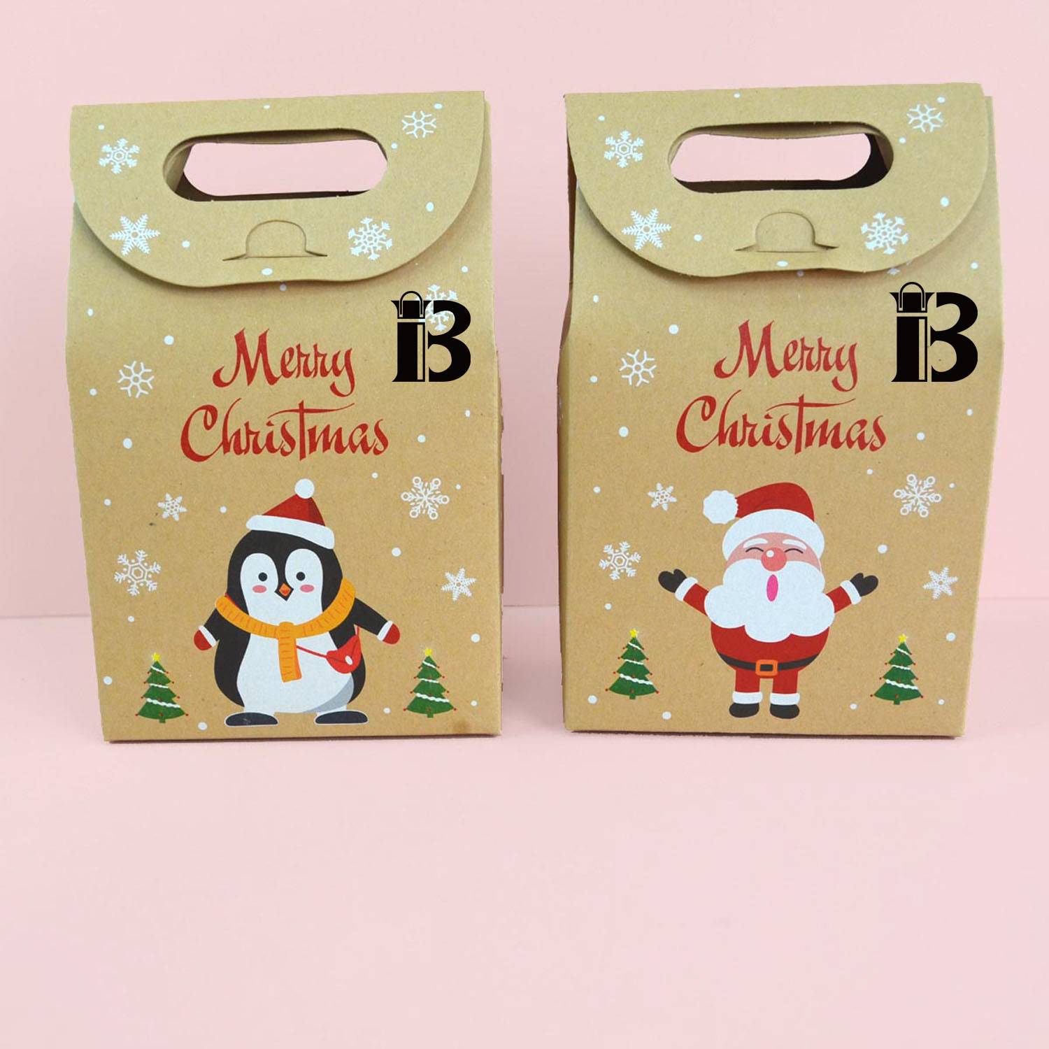 Christmas Kraft Paper Gift Bags 1