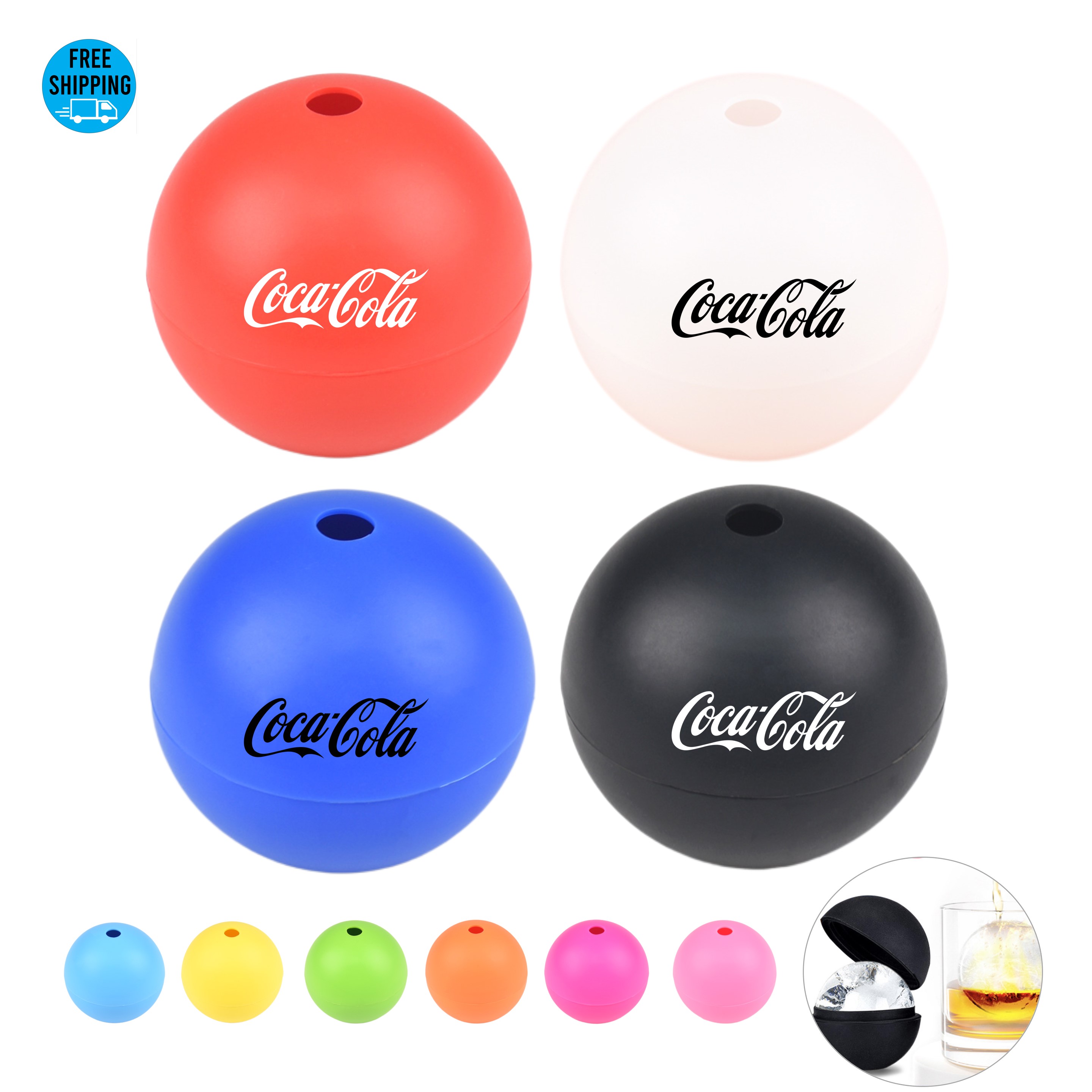 Premium Silicone Ice Ball Mold 2 1/2" 8