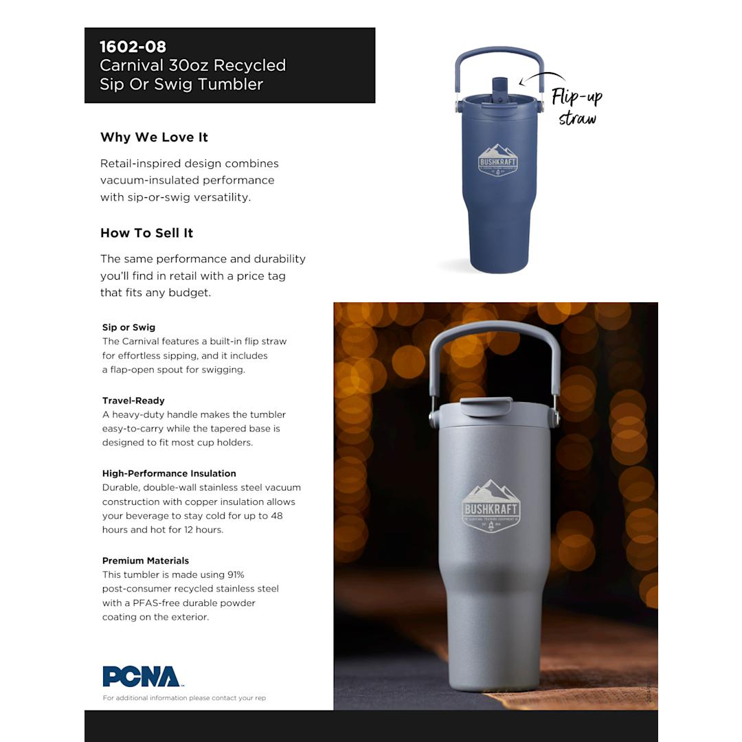 Carnival Recycled Sip Or Swig Tumbler 30oz 108