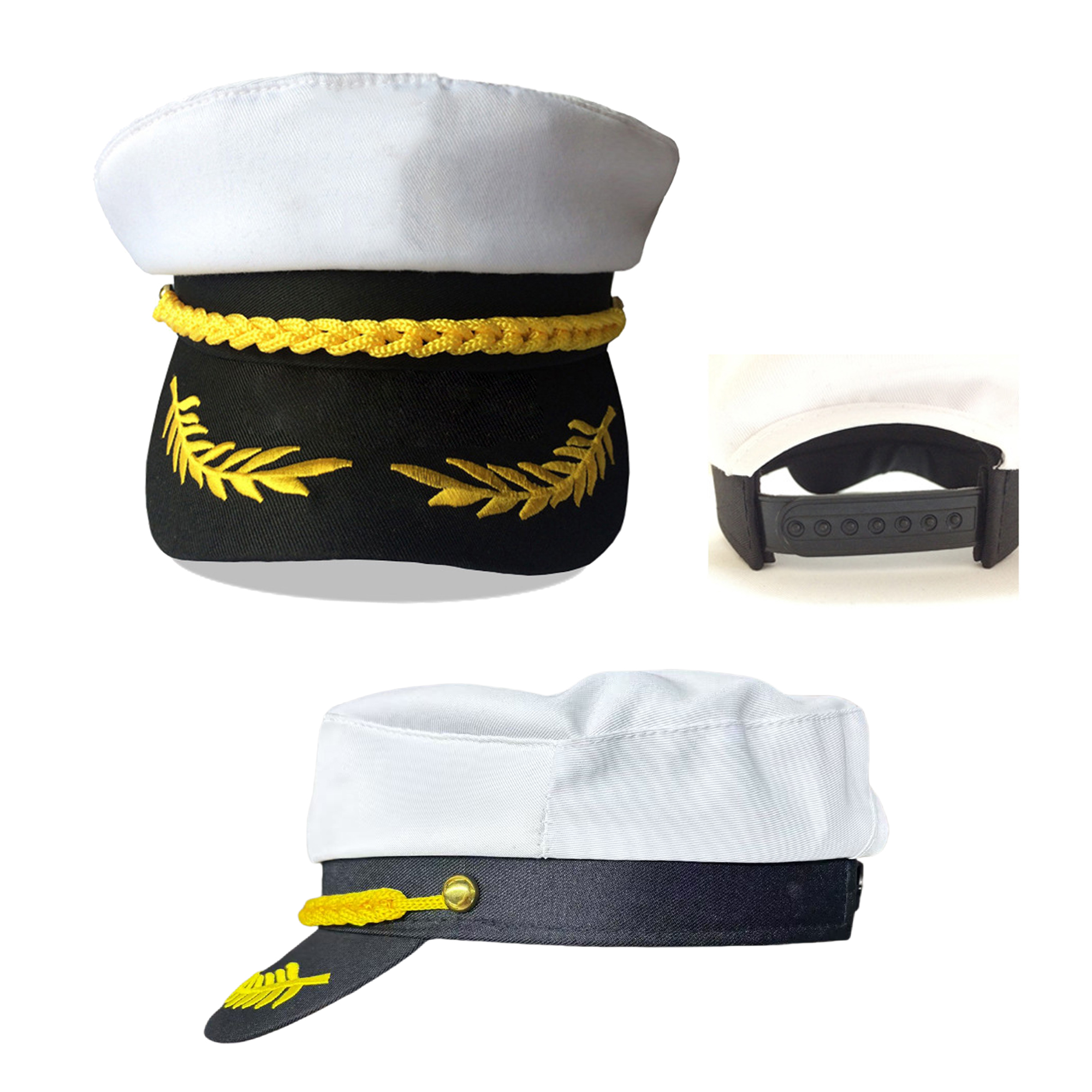 Captain Costume Hat Cap Navy Marine Admiral 2