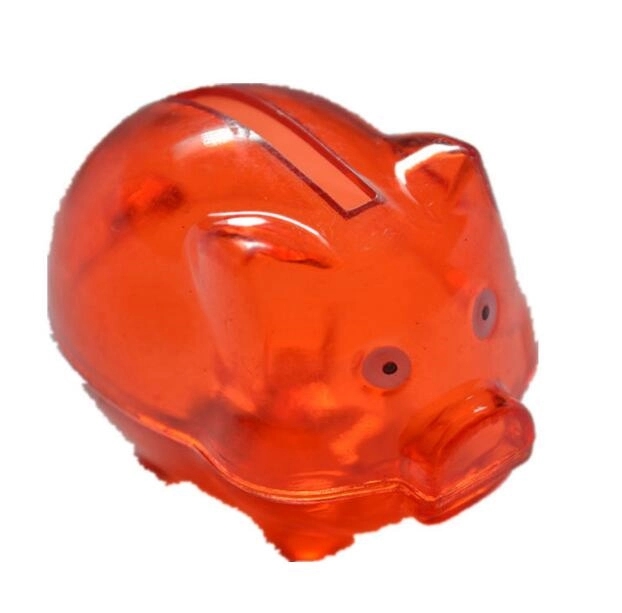 Custom Plastic Mini Piggy Coin Bank container With Key chain 1