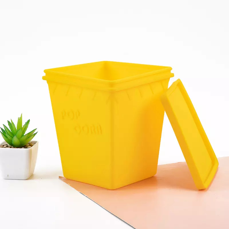 Square Silicone Popcorn Bowl 5