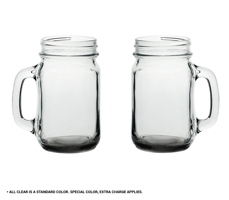 Mason Drinking Jar with Handle, 16 oz. 3