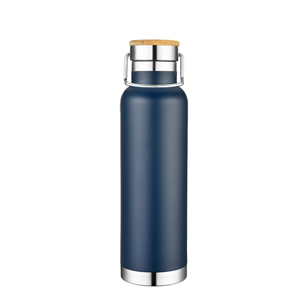 Slate 22oz Vacuum Bottle W/ Bamboo Top