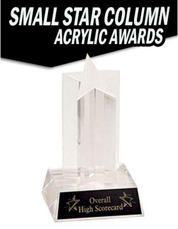 Acrylic 5" Star column with clear base 2