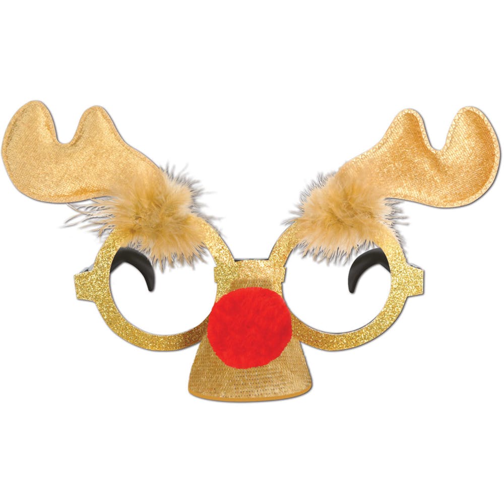 Glittered Reindeer Glasses 2