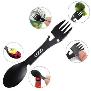 5 In 1 Stainless Steel Spork Knife Survival Tool 6