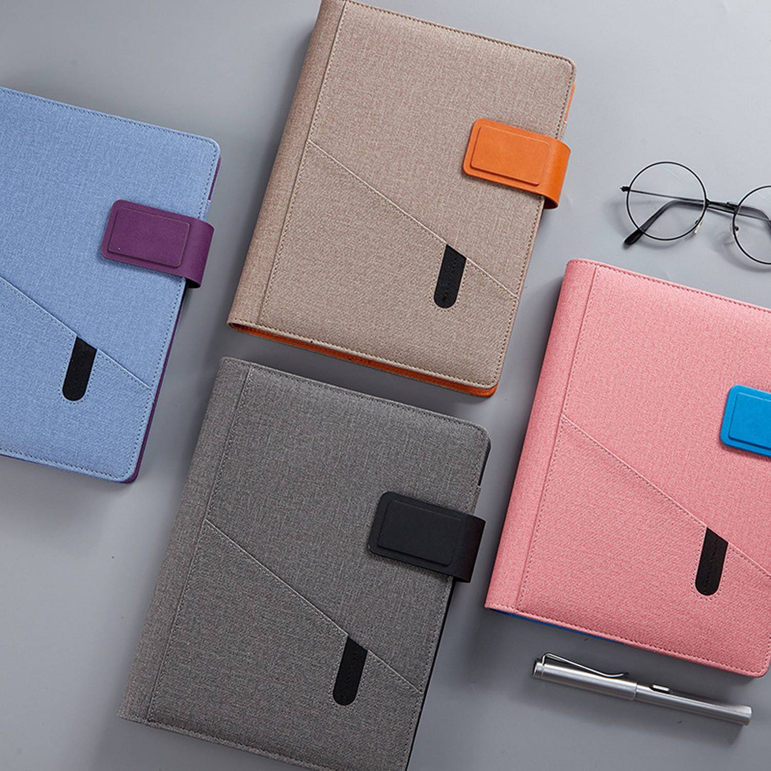 PU Leather A5 Magnetic Closure Binder Notebook 6