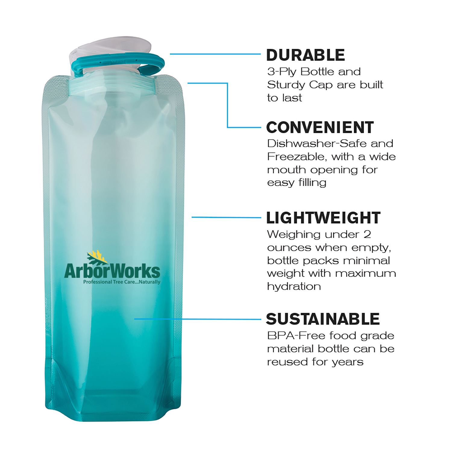 Gradient Folding Anti-Bottle 1L