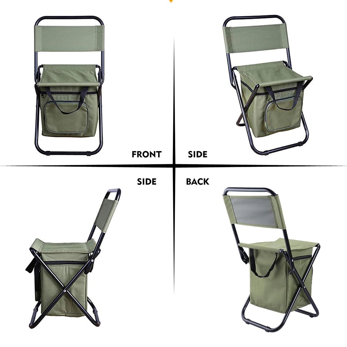Foldable Camping Chair with Cooler Bag 4