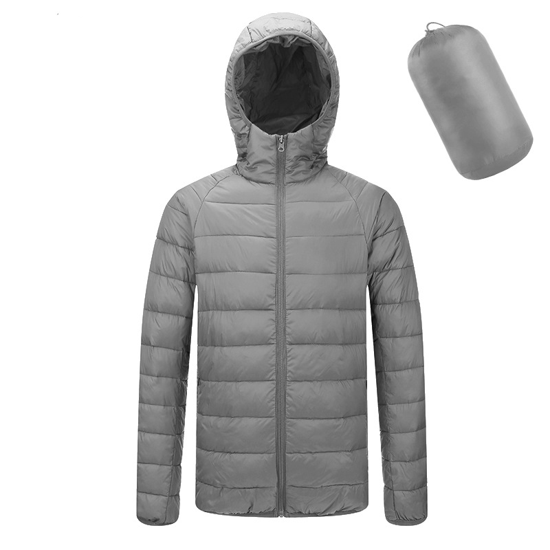 Men's Lightweight Water-Resistant Packable Hooded Puffer Jacket 4