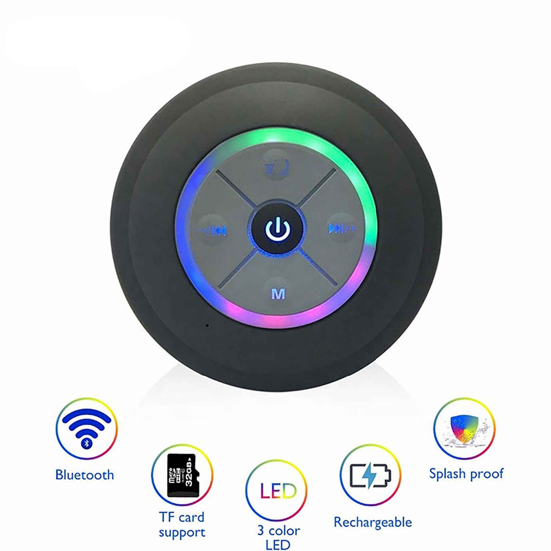 Wireless LED Waterproof Bluetooth Speaker 2