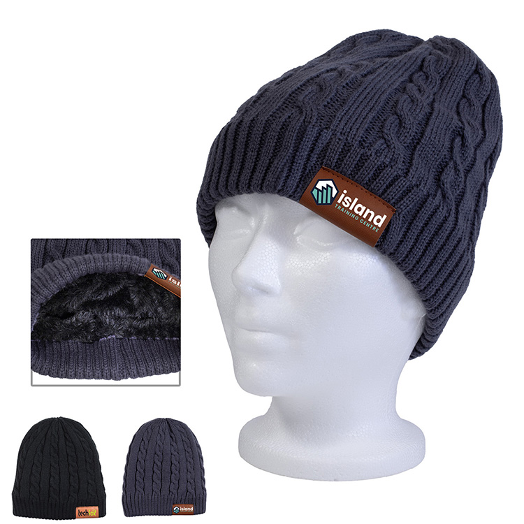"THE COZY" Cable Knit Beanie With Fluffy Soft Lining 41