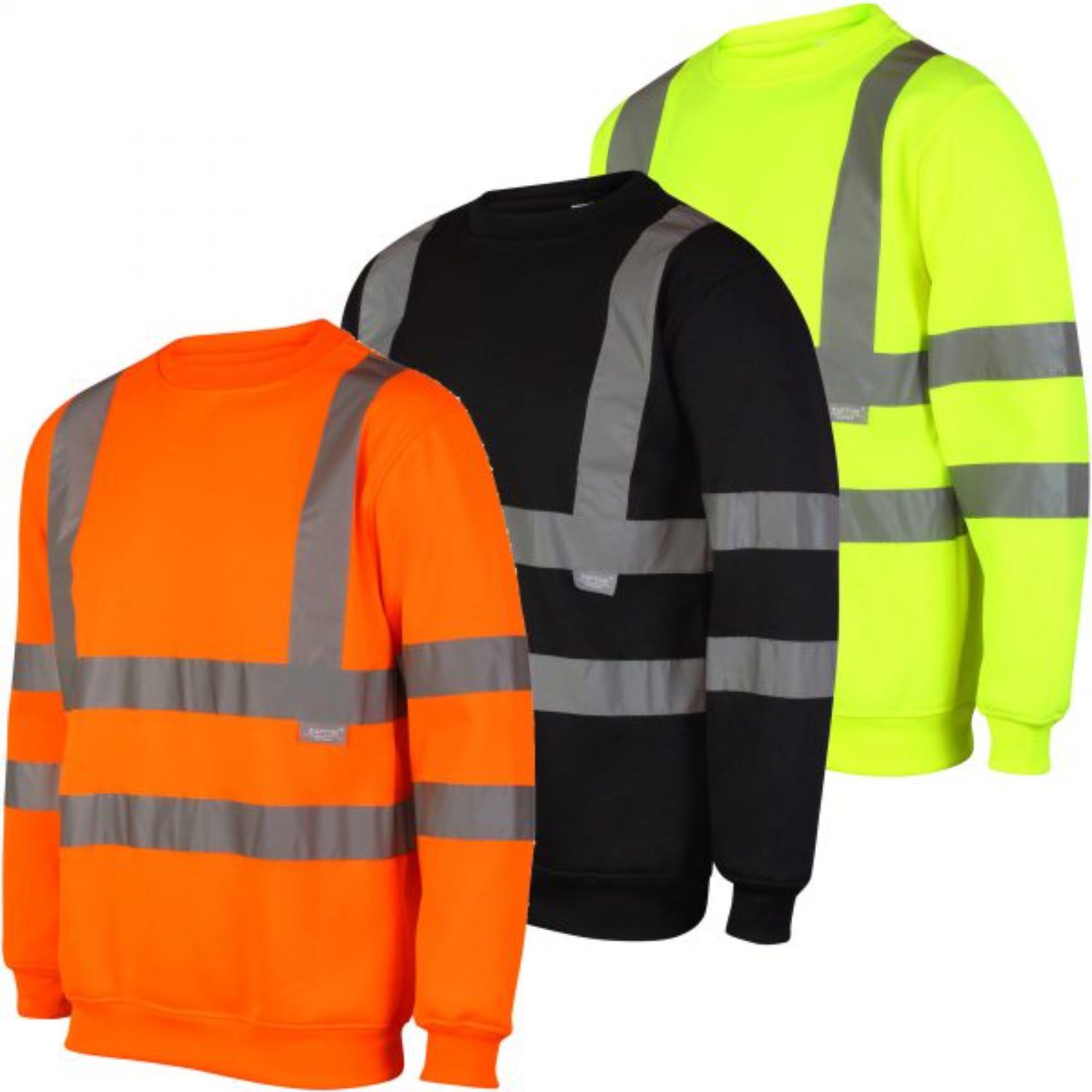 Class 3 Double Band 2" Reflective Tape Safety Sweatshirt 4