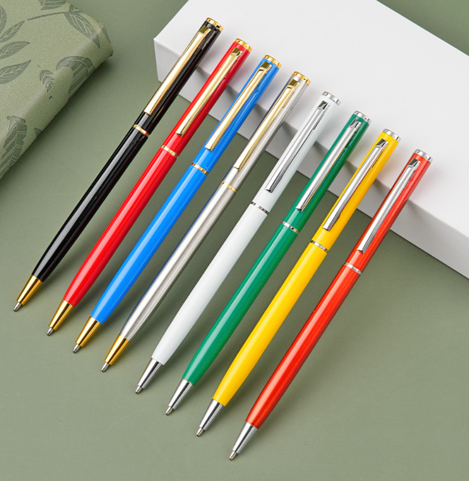 Slim Aluminum Tube Twist Ballpoint Pen 2