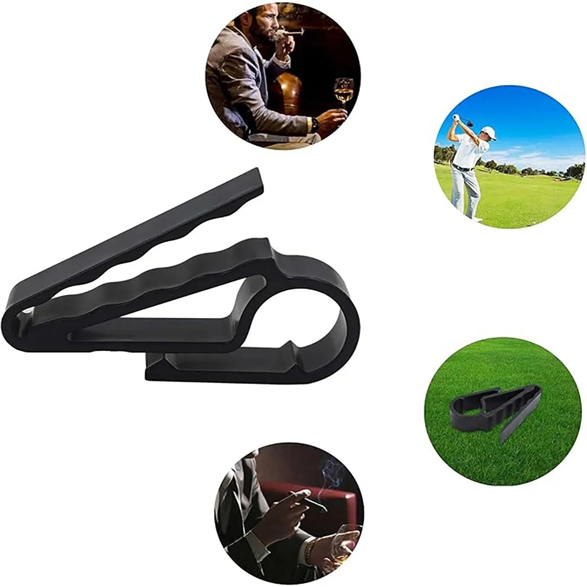 Cigar Holder Golf Cart Minder Clamp Smoking Products Stand 4