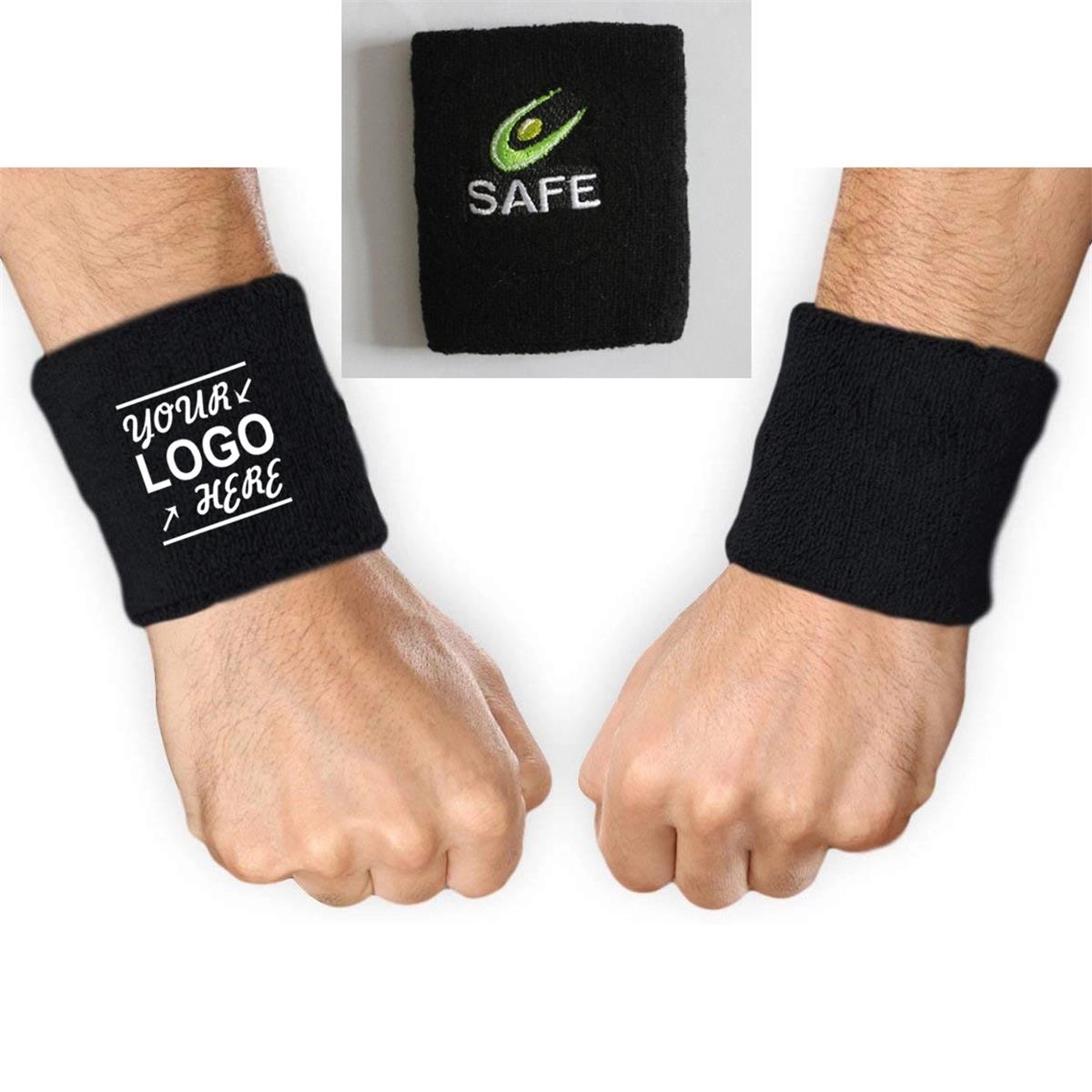 Sports Thick Solid Color Cotton Wristband/Bracer 5