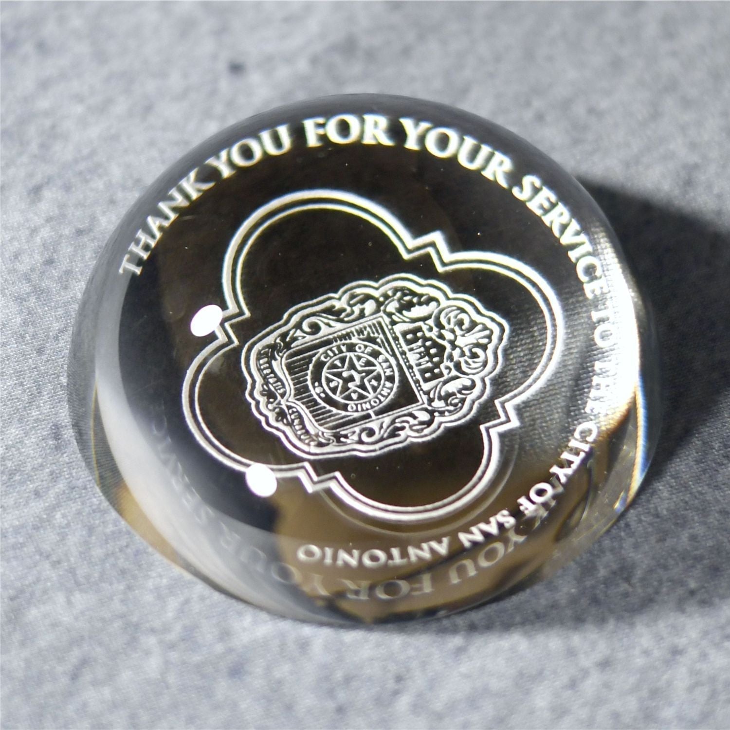 Crystal Paperweight - High Profile Dome 3