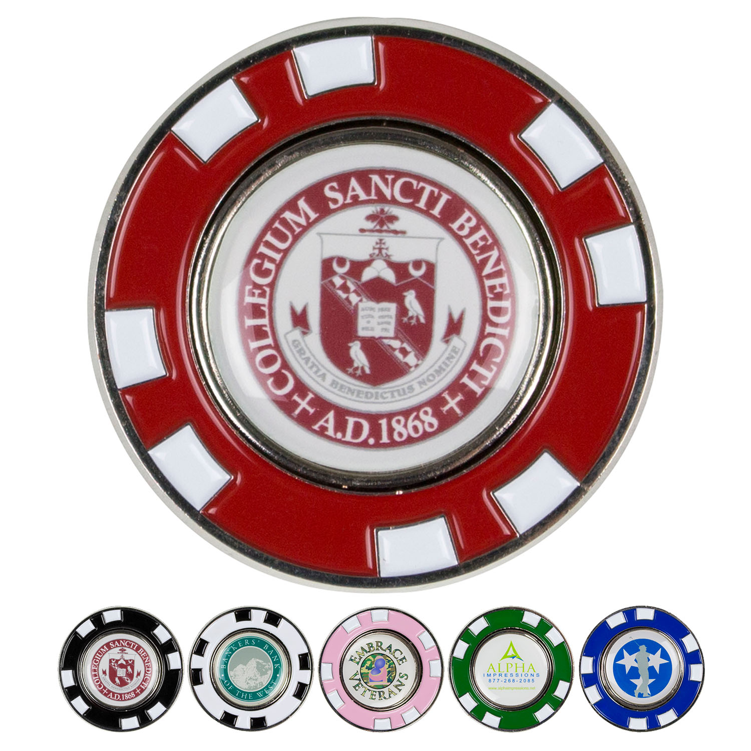 Metal Poker Chip Magnetic Ball Marker 10