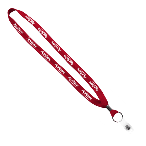 5/8" Polyester Shoelace Lanyard with Metal Crimp & Split-Ring 243