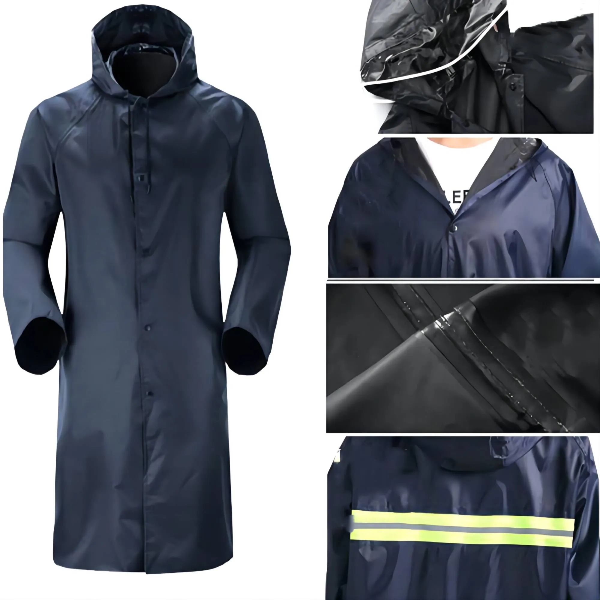 Reusable Reflective Adult Rainwear MOQ 50 PCS 3