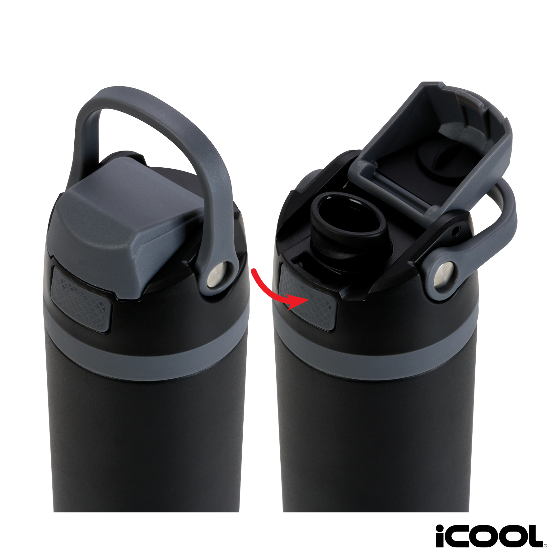 iCOOL® Manitou 24 oz. Double Wall, Recycled Stainless Steel Water Bottle 6