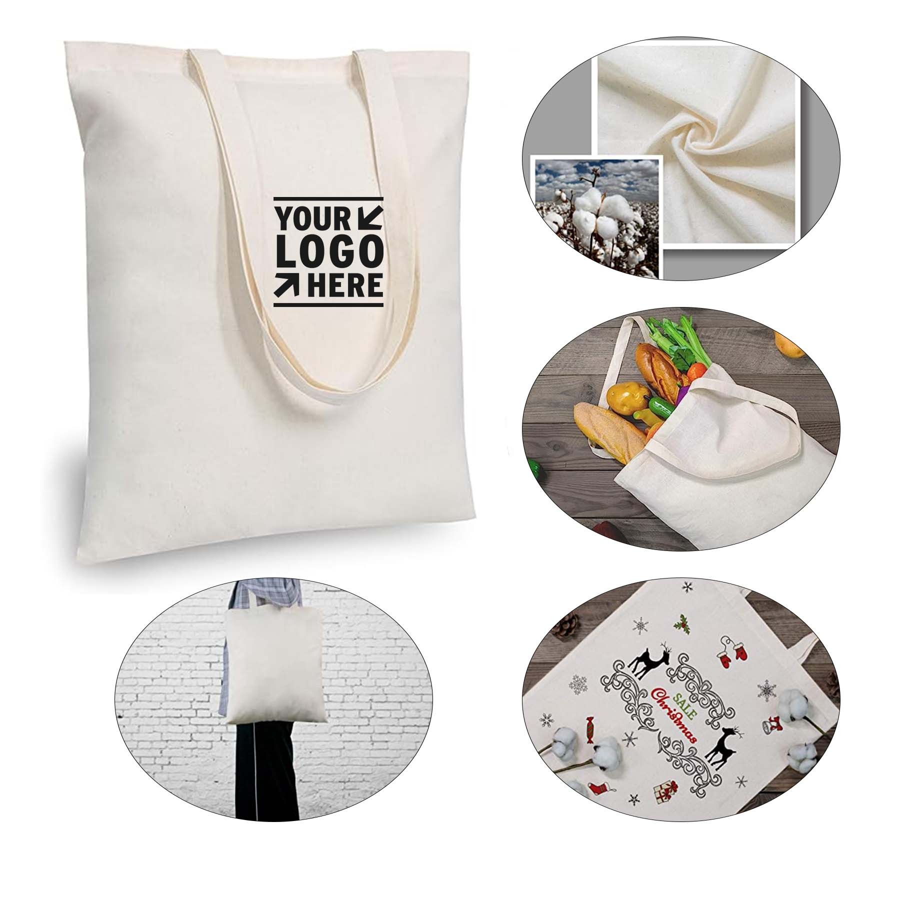 Lightweight Medium Reusable Economical Cotton Shopping Tote Bag 2